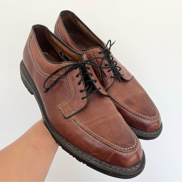 Allen Edmonds Wilbert Shoes Split Toe Oxfords Comfort Chestnut Brown 9.5 USA